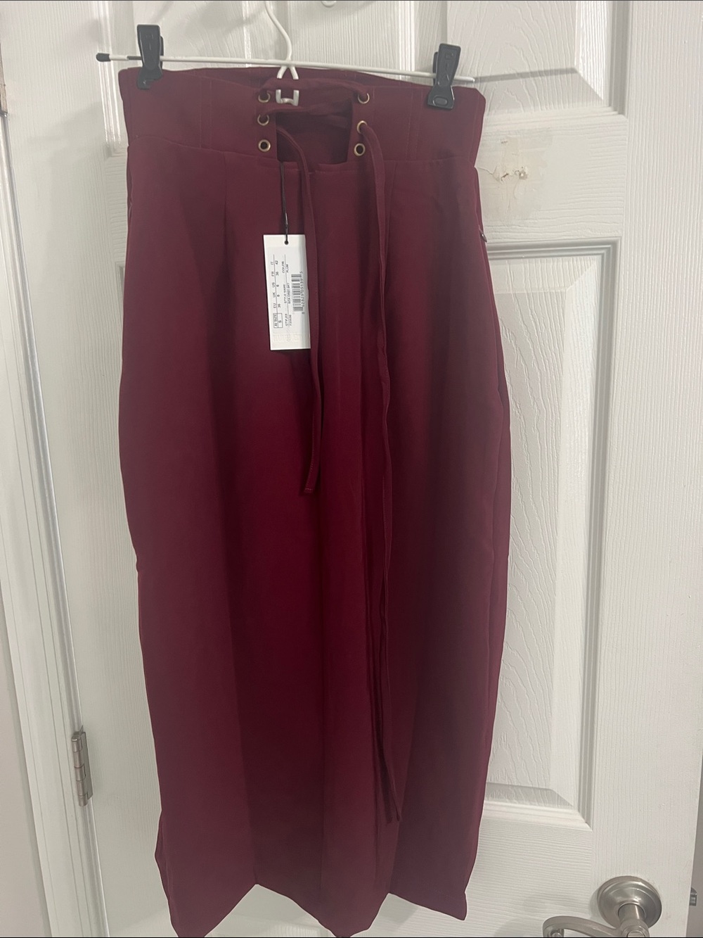 NWT | Andrea Iyamah Sita Corset Skirt in Burgundy, Size S - Picture 6 of 8